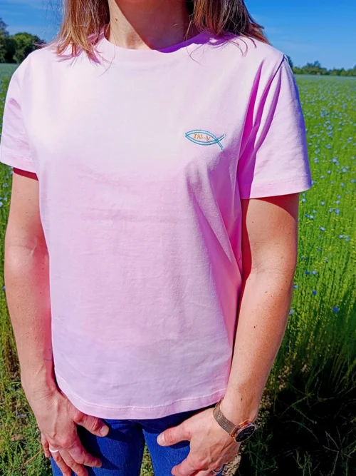 Tee Shirt femme broderie coeur