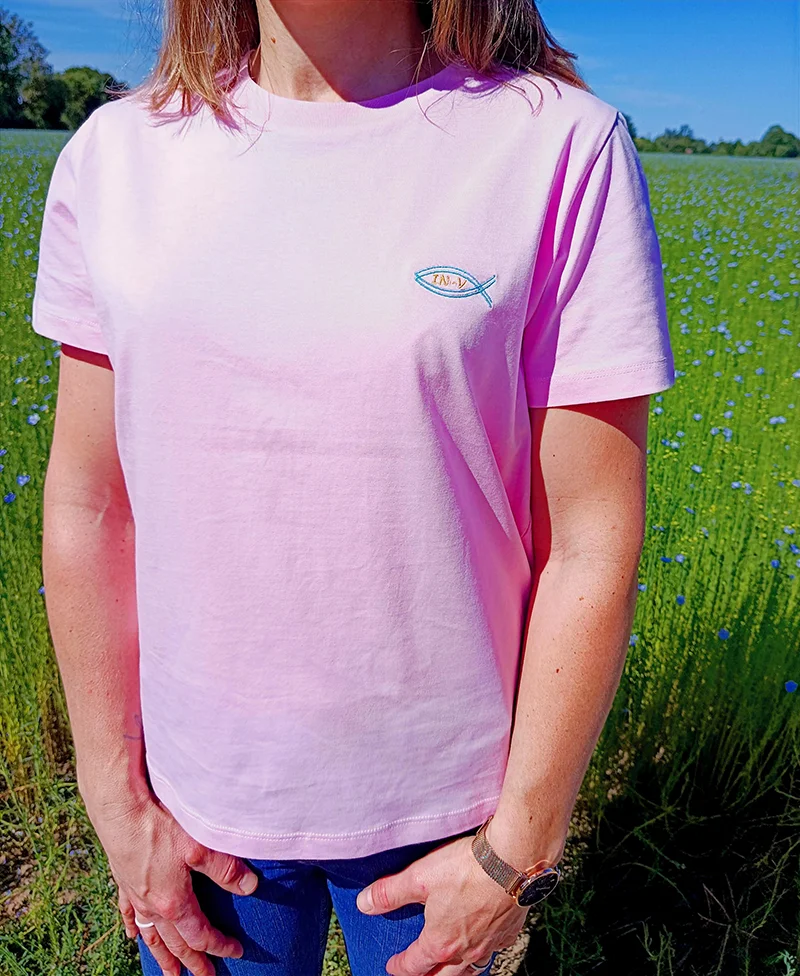 Tee Shirt femme broderie coeur