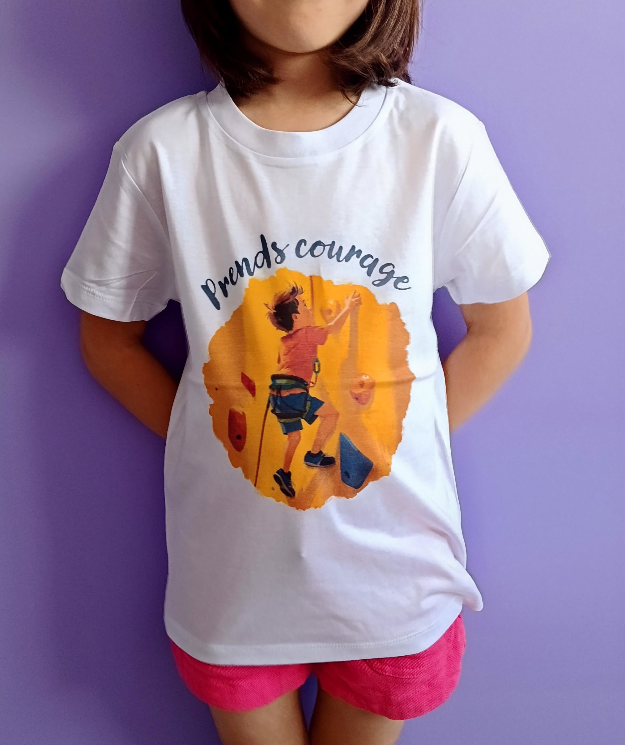 Tee-shirt enfant modèle "Prends courage"